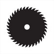 © Creative Ai Shop - Saw blade silhouette, Circular Saw Blade Silhouette vector illustration