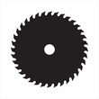 © Creative Ai Shop - Saw blade silhouette, Circular Saw Blade Silhouette vector illustration