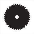 © Creative Ai Shop - Saw blade silhouette, Circular Saw Blade Silhouette vector illustration