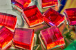 © Carmen Palma/Stocksy - Strawberry Jell-O squares
