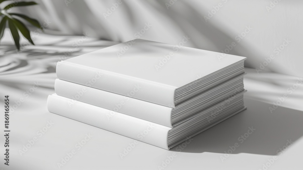 Softcover Book Mockup Stacked Perspective