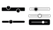 © MdSamsuzzaman - Black and white slider icons with different styles and configurations