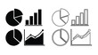© APIM02SN - Black and white icons representing various data visualization charts and graphs