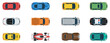 © Jeremy_Show - Car top view icon. Top view set of cars and trucks vector. Vector car top view icon illustration. Vehicle flat isolated car icon.