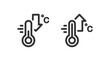 © Nikol - Thermometer temperature up and down icon. Vector illustration design.