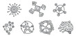 © Yana - A collection of molecular and atomic structures in clean outline vector style, ideal for scientific illustrations and educational materials