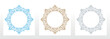 © ELENA - Set of decorative frames Elegant vector element for design in Eastern style, place for text. Floral colored borders. Lace illustration for invitations and greeting cards