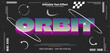 © Dhm - Orbit Y2k effect editable text effect in modern trend style