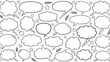 © Ashok - Hand drawn speech bubbles and thought bubbles in a doodle style illustration