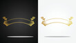 © Danidesign.id - Beautiful and cool vector logo image of a golden ribbon shape for various design purposes and so on with a transparent, black and white background
