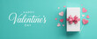 © Mehdi - Valentines Day message with a gift box and paper hearts