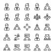 © Sujon Shah - Modern corporate hierarchy outline icons vector for business teams