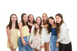 © Louis-Paul Photo - Group Of Teenage Girlfriends on studio white background