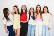 © Louis-Paul Photo - Group Of Teenage Girlfriends on studio white background