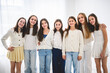 © Louis-Paul Photo - Group Of Teenage Girlfriends on studio white background