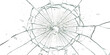 © ZenVectors - Spiderweb crack pattern on shattered glass caused by a single central impact point