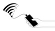 © Design Point - Wired connection for smartphone to a wireless signal for internet access and data transfer