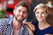 © peopleimages.com - Portrait, couple or people in home with smile, connection and support for healthy relationship. Happy, married woman or man in apartment with kindness, commitment or bonding together in house.