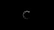 © SR - Gray dots forming a loading symbol on black background progress indicator