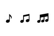 © Passatic - Collection of black musical notes on a white background, simple and clean design
