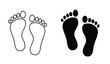 © ARSM D - Vector illustration of black and white footprints on a pure background for design use