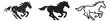 © iVGraphic - Stylized horse set featuring pixel, silhouette, and line art running horses for design projects
