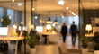 © No.310 - Modern office interior background with soft bokeh and professional warm lighting
