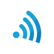 © cavita - Contemporary blue graphic icon illustrating a powerful wireless signal, conveying robust internet access and reliable digital communication for modern devices and connected networks