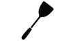 © mrvect02 - Simple black spatula illustration on a white background a minimalist kitchen tool silhouette