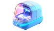 © Dodol - Futuristic, small, blue device with a glowing interior, isolated on white