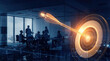 © narak0rn - Business meeting teamwork target arrow success strategy office business meeting teamwork target arrow success strategy office cooperation goal