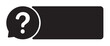 © Oleksii Bezrodnii - Question mark icon with text bubble in black and white design.