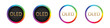 © Oleksii Bezrodnii - Colorful oled circle variants with gradient effects.
