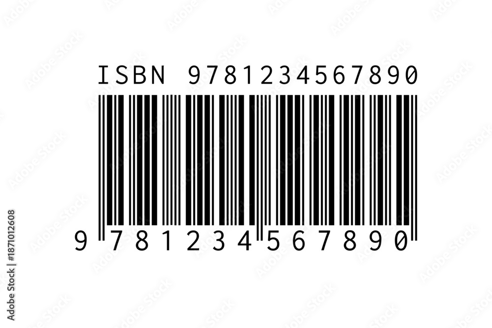 Vector ISBN barcode. Barcode illustration.