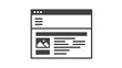 © RobithohHimmatul - Simple web page layout icon with navigation and content sections.