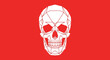 © MHM99 - Geometric skull, red background