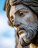 Jesus christ stone statue demonstrating faith and spiritual art