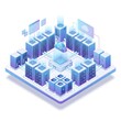 © Jakub - Isometric Cloud Computing Data Center Server Racks Vector
