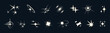 © Azat Valeev - Star light symbol set with twinkles, sparks and firework shine. Clean flat icons radiate luxury and energy. Ideal for galaxy themed designs, packaging or festive posters.