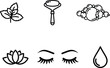 © saidur - Black line icons of beauty and skincare products and symbols  various cosmetic and nature elements
