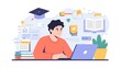 © lp_projeck - Online Education Flat Illustration