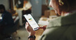 © BuyOutFelix06/peopleimages.com - Logistics, startup and hands with phone screen, order and payment approved for supplies or ecommerce. Online, checkout and stock purchase with mobile, dropshipping and person with tech in warehouse