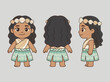 © Paylopiii - Chibi Polynesian girl character design.
