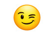 © Michael - Yellow emoji winking, showing playful mood and friendly expression on transparent background