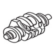 © Tanjilur - Crankshaft line art technical drawing