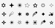 © Nahid Hossain - Stars collection. Star vector icons. Black set of Stars, isolated on transparent background. Star icon. Stars in modern simple flat style. Vector illustration
