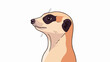 © Dian - A profile illustration of a meerkat's head and upper body