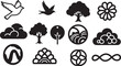 © Sileno - Nature Symbols and Icons in Black and White