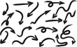 © sornaly - Collection of hand drawn black arrows on white background