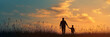 © Atick Tajwar Khan - Father and son walking hand in hand at sunset family